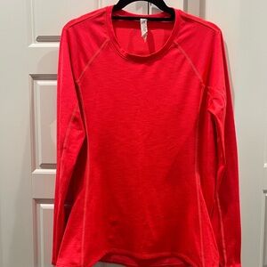 Women’s Under Armour Cold Gear Vibrant Red/Orange Long Sleeve Size Lg